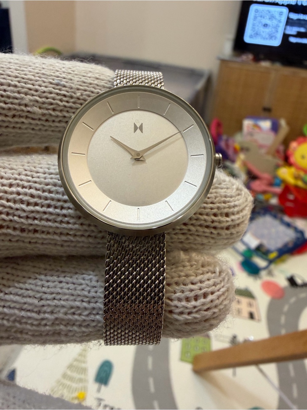 MVMT Mod S1 Women's Watch 32mm Silver 316L Stainless Steel Mesh Band H1-7 5 Atm